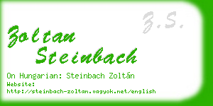 zoltan steinbach business card
