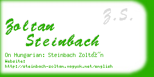 zoltan steinbach business card